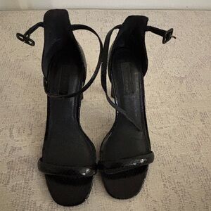 Topshop Black Strappy Heels